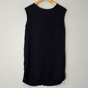 Lacausa Black Wool Blend Tunic Dress Comfy Minimalist Luxury Vacation‎ Size S